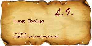 Lung Ibolya névjegykártya
